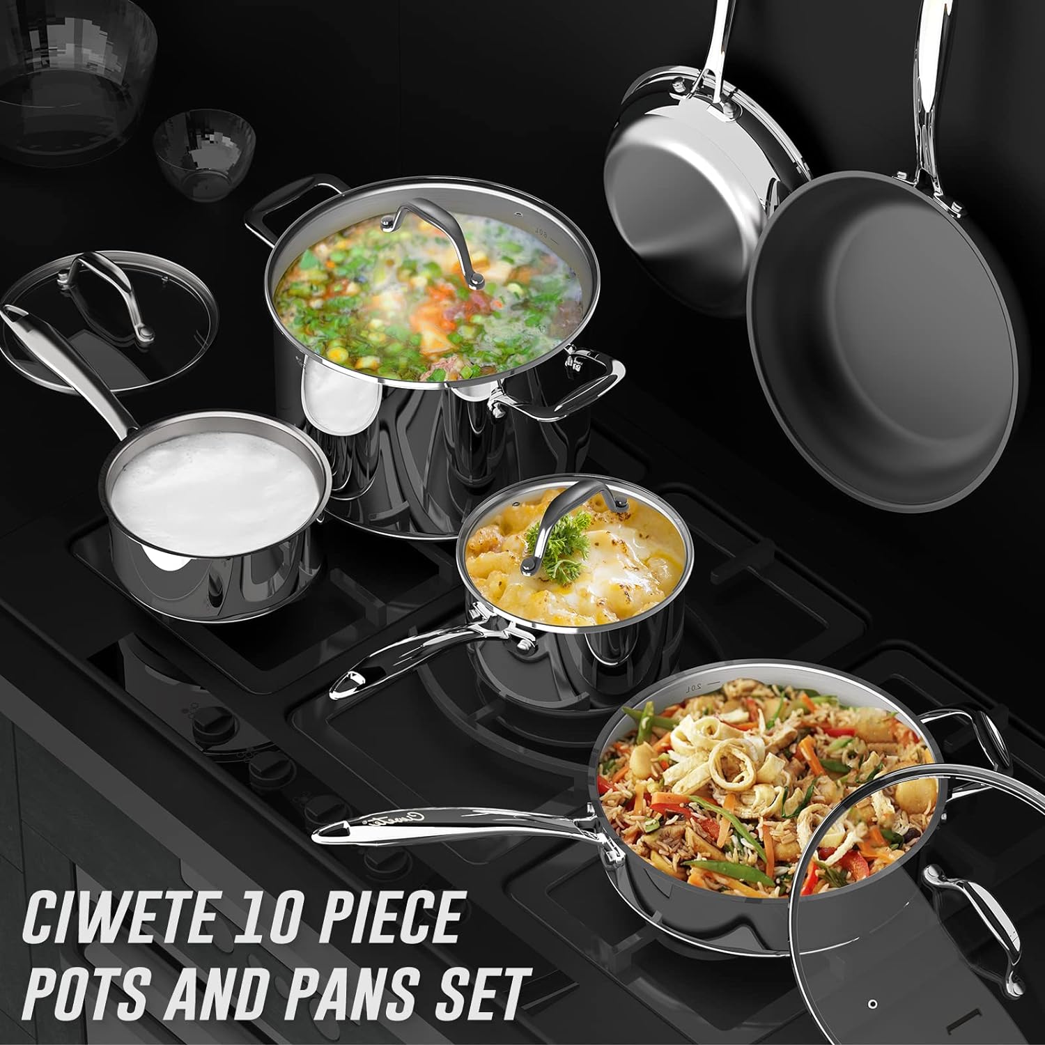 Ciwete 10-Piece Stainless Steel Set